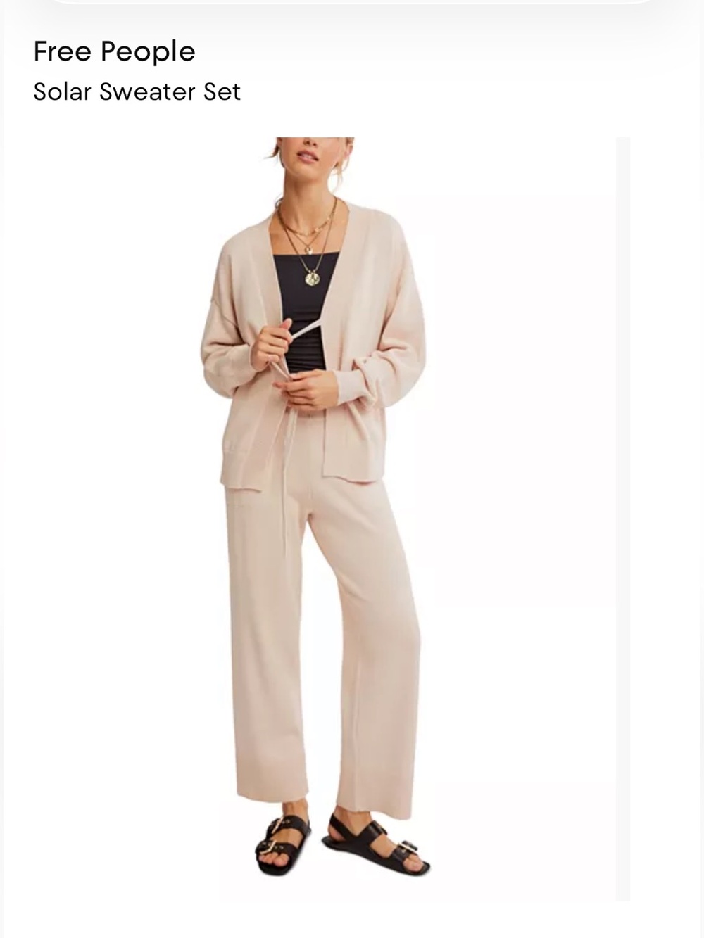 Free People Solar Sweater Set Large